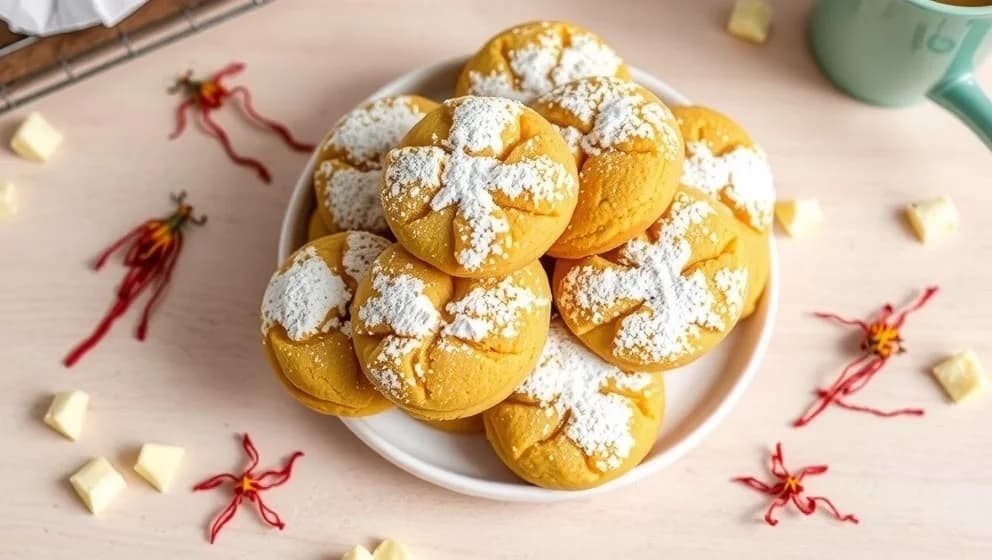 Saffranscookies med vit choklad som du älskar